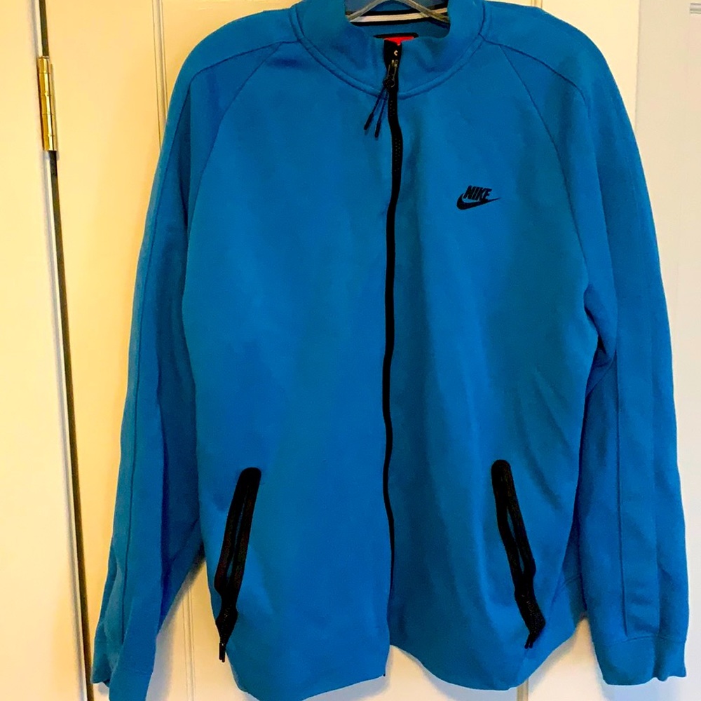 Blue Nike zip up sweatshirt